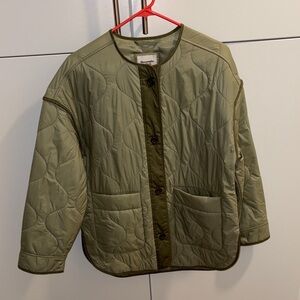 Abercrombie & Fitch Olive Quilted Jacket
